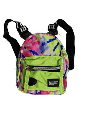Justice Sport XS Pet Tiedye Nylon Wastebag Dispensing Harness Backpack EUC